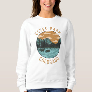 Sweatshirt Estes Park Colorado Cercle en détresse
