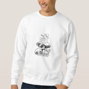 Sweatshirt Esthétique Cottagecore Grenouille Sur Un Champigno
