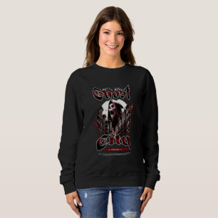 Sweatshirt Esthétique Métal Gothique Fantôme Vintage pour Fem