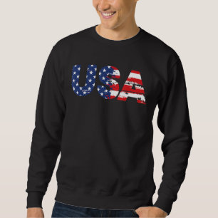Sweatshirt États-Unis 4 Juillet Drapeau américain patriotique