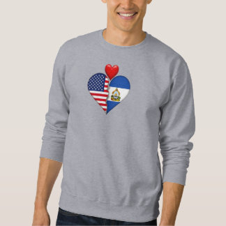 Sweatshirt États-Unis Honduras Cœur drapeaux Patrimoine hispa
