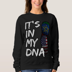 Sweatshirt Éthiopie Éthiopiens Afrique Drapeau Fier ADN Améri