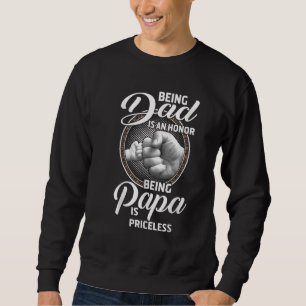 Sweatshirt Être Papa Dans Un Honneur Être Papa Fist Bump Fami
