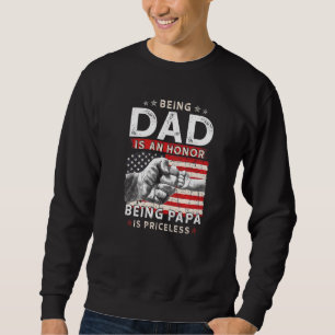 Sweatshirt Être Papa Est Un Honneur Être Papa Est Un Vain Ine