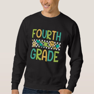 Sweatshirt Étudiant de 4e année Funky Premier jour Retour