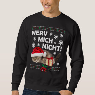 Sweatshirt Evil Chat Père Noël Vilain Noël Triste Chat Noël