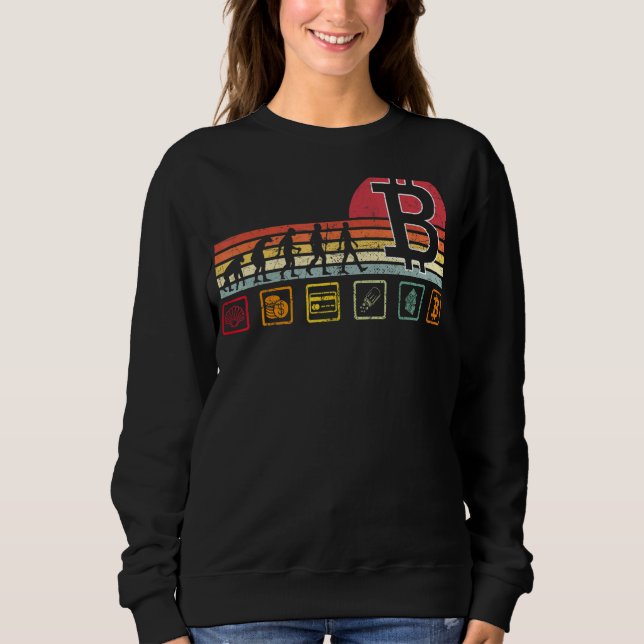 Sweatshirt Évolution Bitcoin Btc Cryptomonnaie Blockchain Vi (Devant)