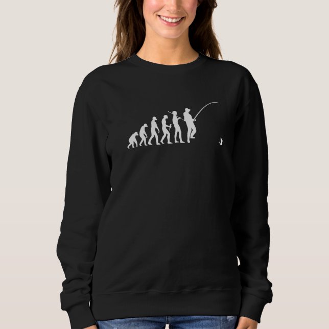 Sweatshirt Évolution de la pêche Pêche Pêcheur Pêche (Devant)