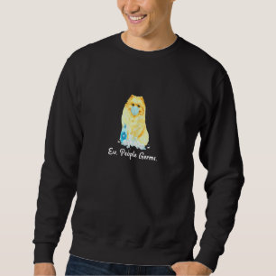 Sweatshirt Ew Gens Germs Pomeranian Chien Portant Un Masque V