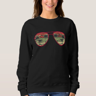 Sweatshirt Exotic Summer Vacay Palm Trees Beach Tropical Sung