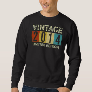 Sweatshirt Fabriqué Dans 8 Ans Vintage 2014 8ème Anniversaire