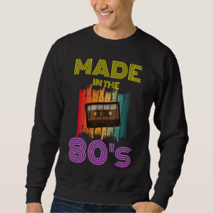 SWEATSHIRT FABRIQUÉ DANS LES ANNÉES 80 BANDE CASSETTE VINTAGE
