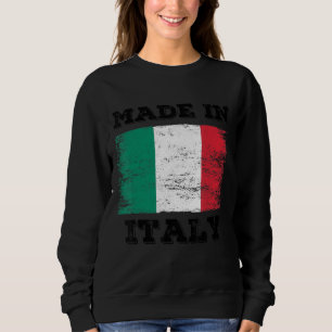 Sweatshirt Fabriqué En Italie Avec Italie Drapeau Graphisme C