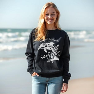 Sweatshirt Fabuleux Dauphin Hawaiien Flippin
