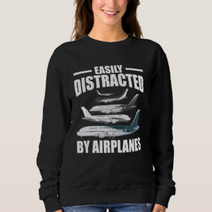 Sweatshirt Facilement Distrait Par Avion Pilote Instru Vol