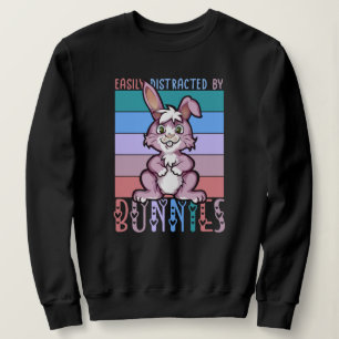 Sweatshirt Facilement distrait par Bunnies Cute Bunny Lover