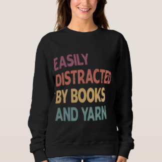 Sweatshirt Facilement Distrait Par Le Chemisier Livres et Fil