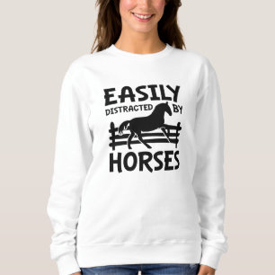 Sweatshirt Facilement Distrait Par Les Chevaux