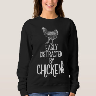 Sweatshirt Facilement Distrait Par Les Poulets