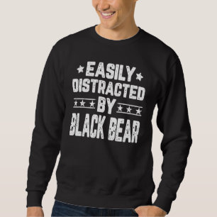 Sweatshirt Facilement Distrait Par Ours Noir Ours Noir