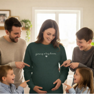 Sweatshirt "faire grandir un petit humain" jolie grossesse