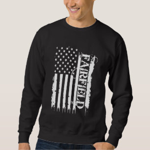 Sweatshirt Fairfield États-Unis déprimés par le drapeau améri