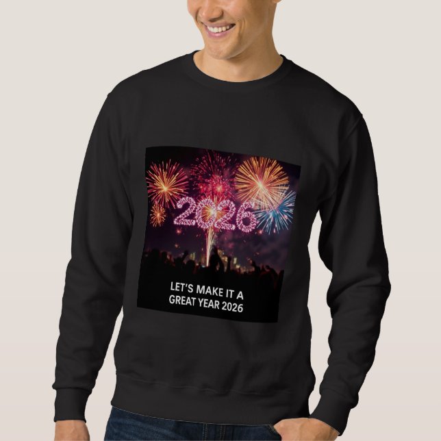 Sweatshirt Faisons de 2026 une année exceptionnelle Feux d'ar (Devant)