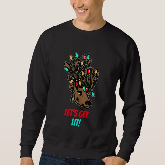Sweatshirt Faisons Lit Funny Noël Graphique (Devant)