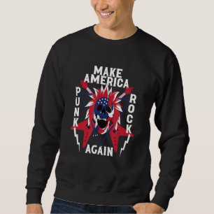 Sweatshirt Faites de l'Amérique Punk Rock à nouveau US Flag P