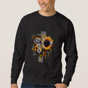 Sweatshirt Faith Hope Love American Flag Sunflower Christian