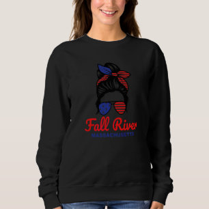 Sweatshirt Fall River Massachusetts Rétro Chignon Désordonné
