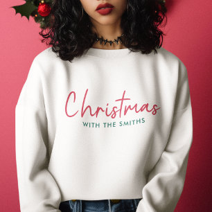 Sweatshirt Famille Christmas Minimaliste Family Nom