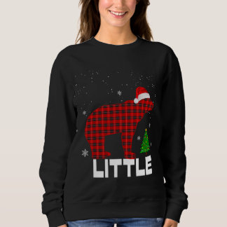 Sweatshirt Famille de pyjama rouge Plaid Little BearMatching