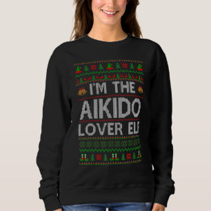 Sweatshirt Famille Matching Ugly Je suis L'Aikido Elf Christm