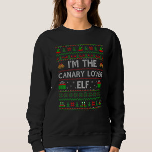 Sweatshirt Famille Matching Ugly Je suis Le Canary Elf Noël