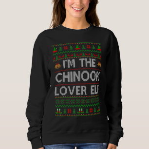 Sweatshirt Famille Matching Ugly Je suis Le Chien Chinook Elf