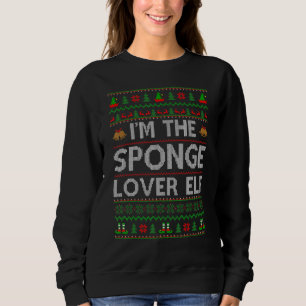 Sweatshirt Famille Matching Ugly Je suis L'Elfe Éponge Noël