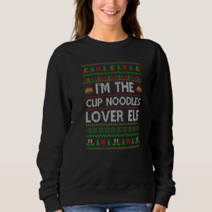Sweatshirt Famille Matching Ugly Je suis The Cup Noodles Elf
