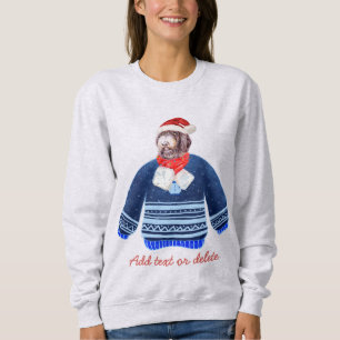 Sweatshirt Famille Newfypoo Xmas Pull Noël Moche Chien Maman