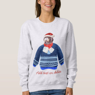 Sweatshirt Famille Newfypoo Xmas Pull Noël Moche Chien Maman