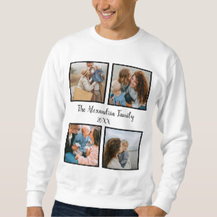 Sweatshirt Famille personnalisée 4 photo collage modèle