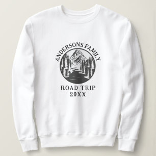 Sweatshirt Famille Réunion Road Trip Mountain Personnalisé