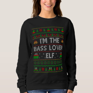 Sweatshirt Family Matching Ugly I'm The Bass Elf Christmas