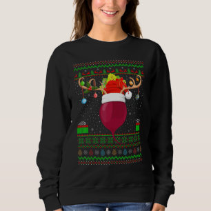 Sweatshirt Family Matching Xmas Lighting Père Noël Ugly Beet