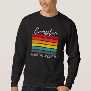 Sweatshirt Fans Compton Latitude Et Longitude Ca Los Angeles
