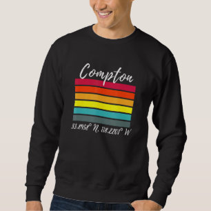 Sweatshirt Fans Compton Latitude Et Longitude Ca Los Angeles