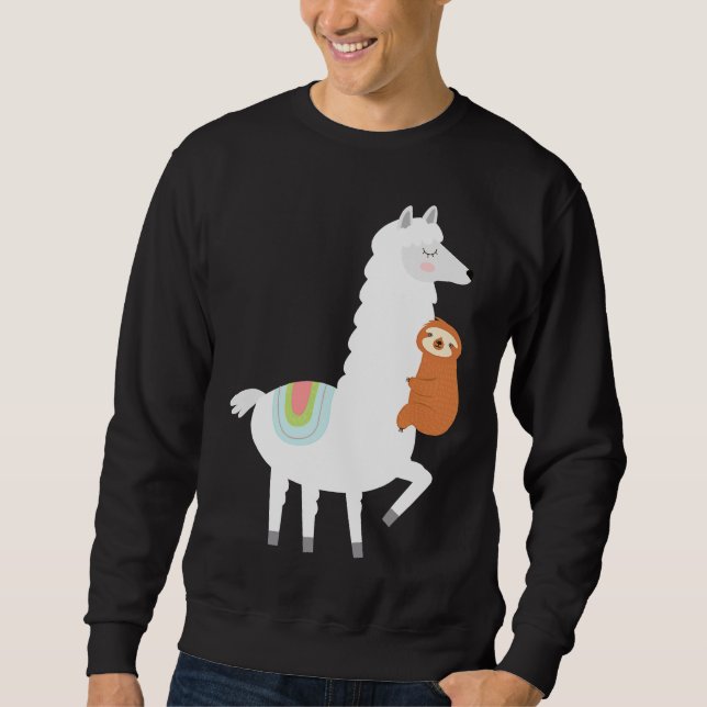 Sweatshirt Fantaisie Fantaisie Accrocher Llama Alpaca (Devant)