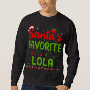Sweatshirt Fantaisie Noël Père Noël Favori Lola Cute Merry X