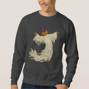 Sweatshirt Fantôme à tête de citrouille pour l'art d'Hallowee