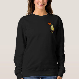 Sweatshirt Fantôme d'Halloween avec ballon Citrouille